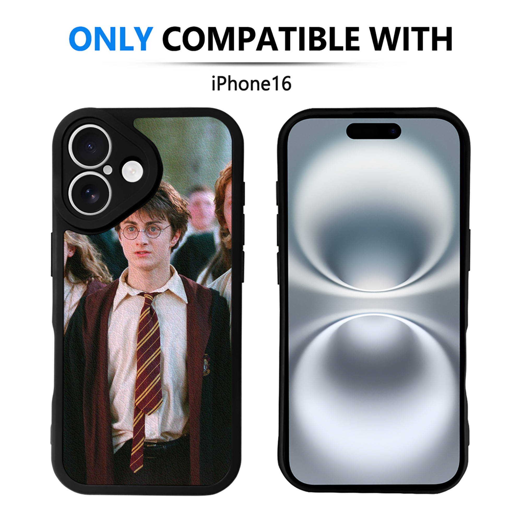 （画像用） Harry Potter ハリー・ポッターシリーズ 【iPhone 16シリーズ対応】シリコンスマホケース（レザー調） 材質：シリコン